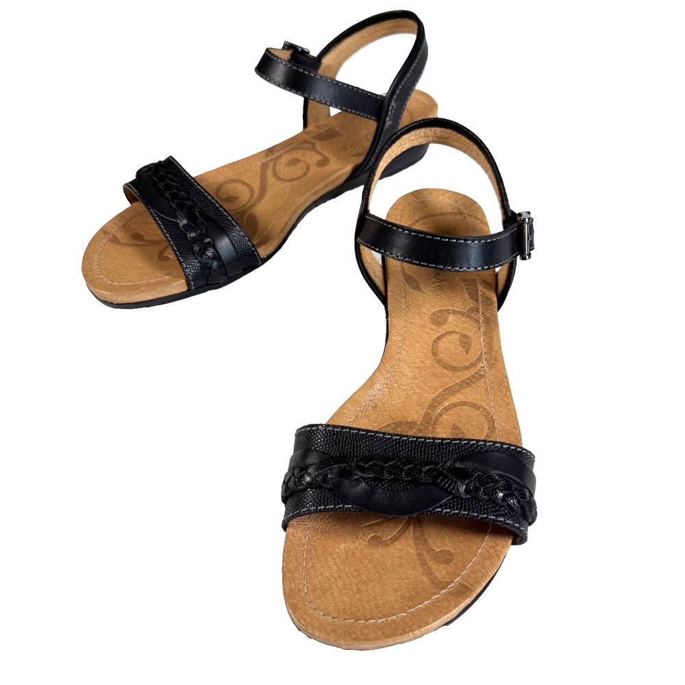 Nurture Marrlowe Sandals Size 10 Black Leather Uppers Strappy